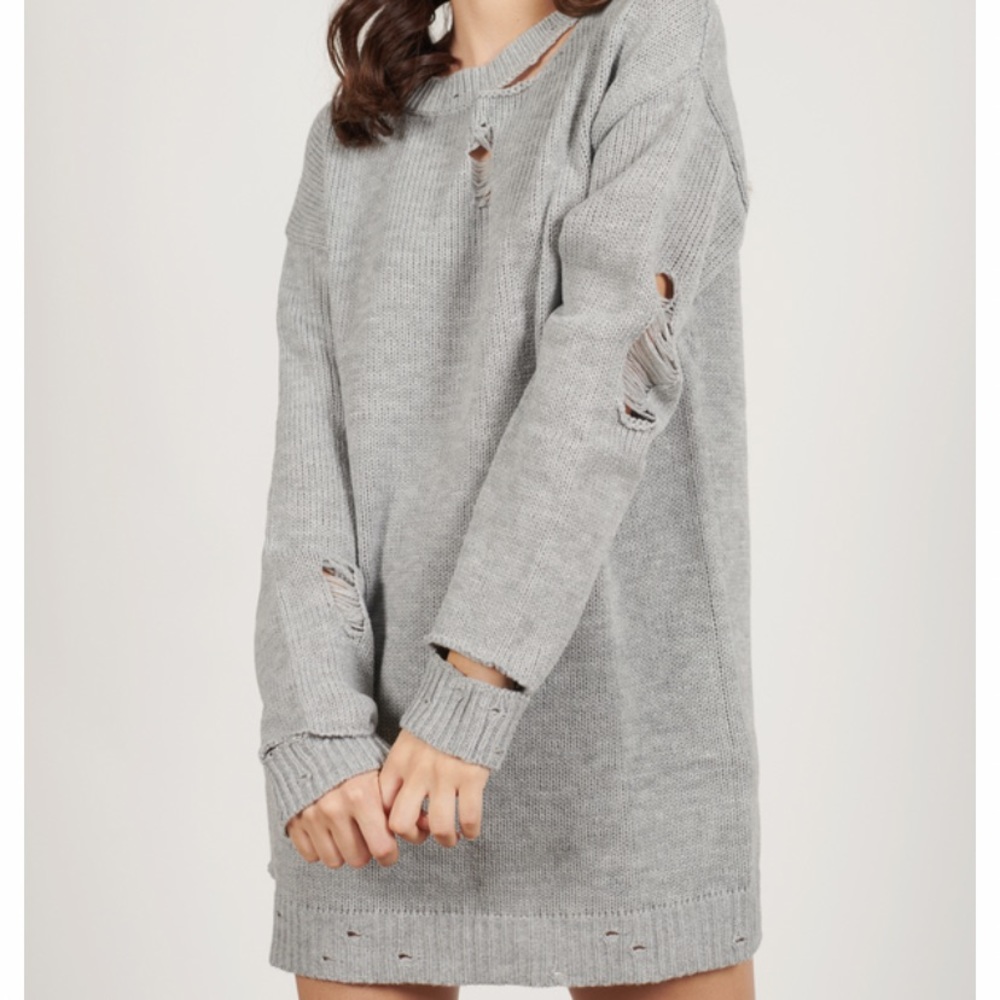 Tobi Distressed Sweater Dress